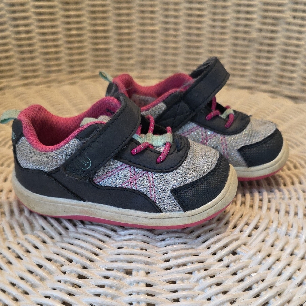 Stride Rite Gray and Pink Kids' Sneakers